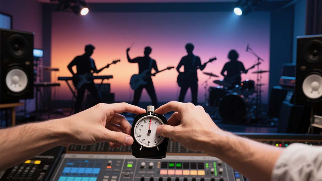 Drummer practicing tempo modulation