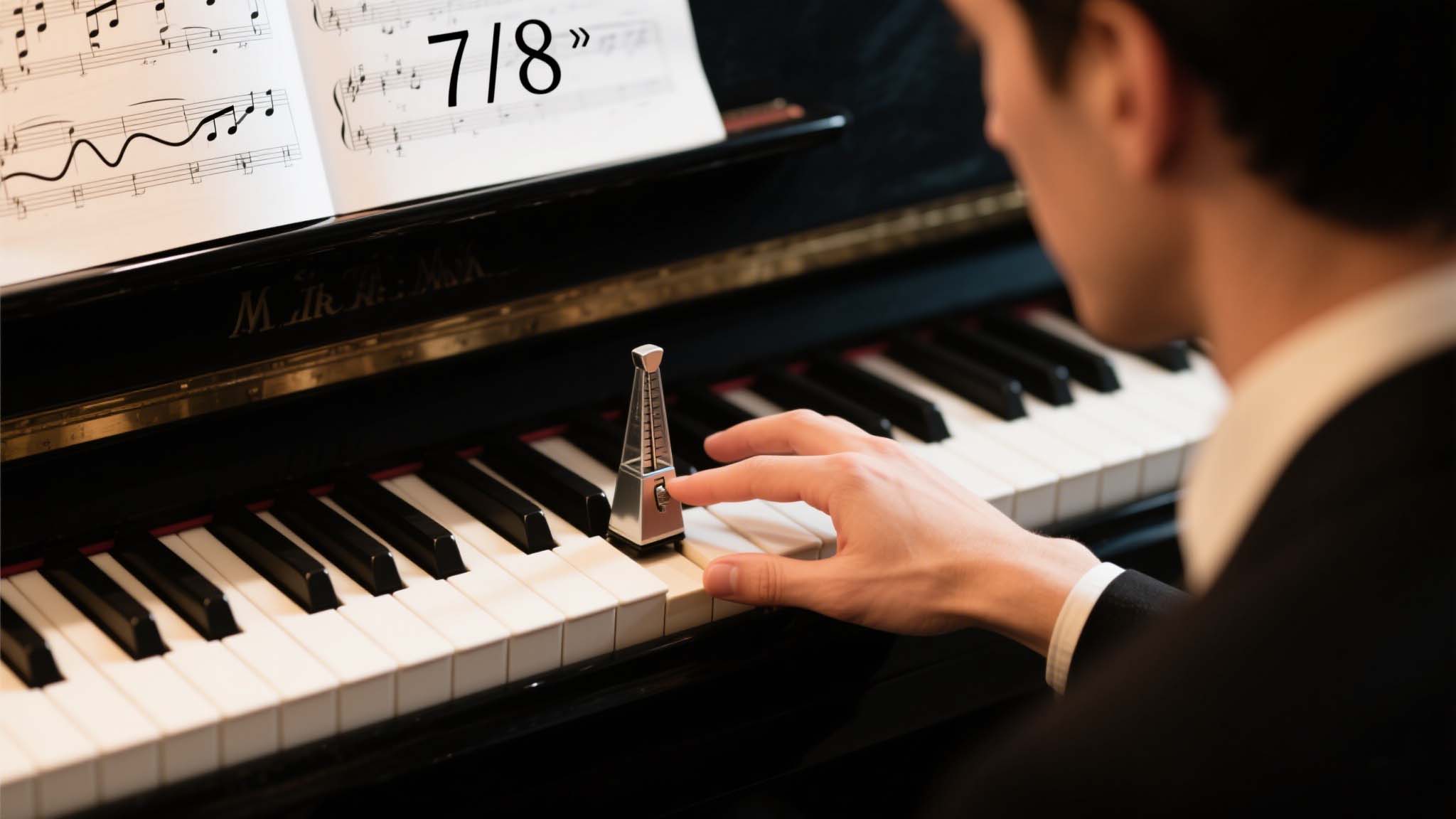 Musician practicing in odd time signatures